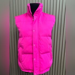 a new day Bright Pink Women Puffer Vest XS